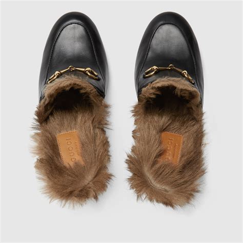 gucci mules princetown fourrure|Gucci princetown mule with fur.